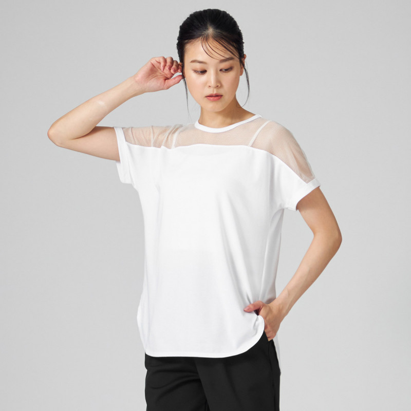 ☆レースコンビ半袖Tシャツ 商品ページ | チャコットオンラインショップ