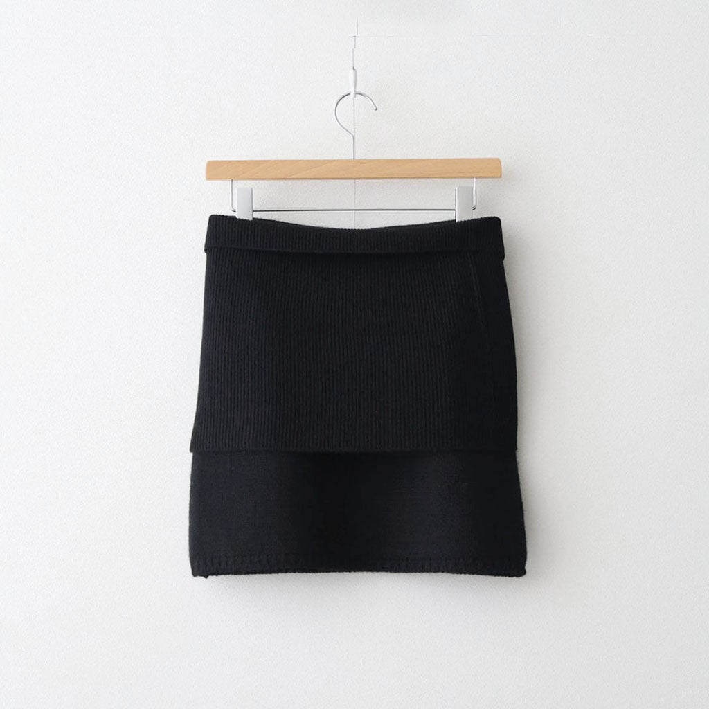 Layered Knit Skirt #BLK [12520808] – ciacura