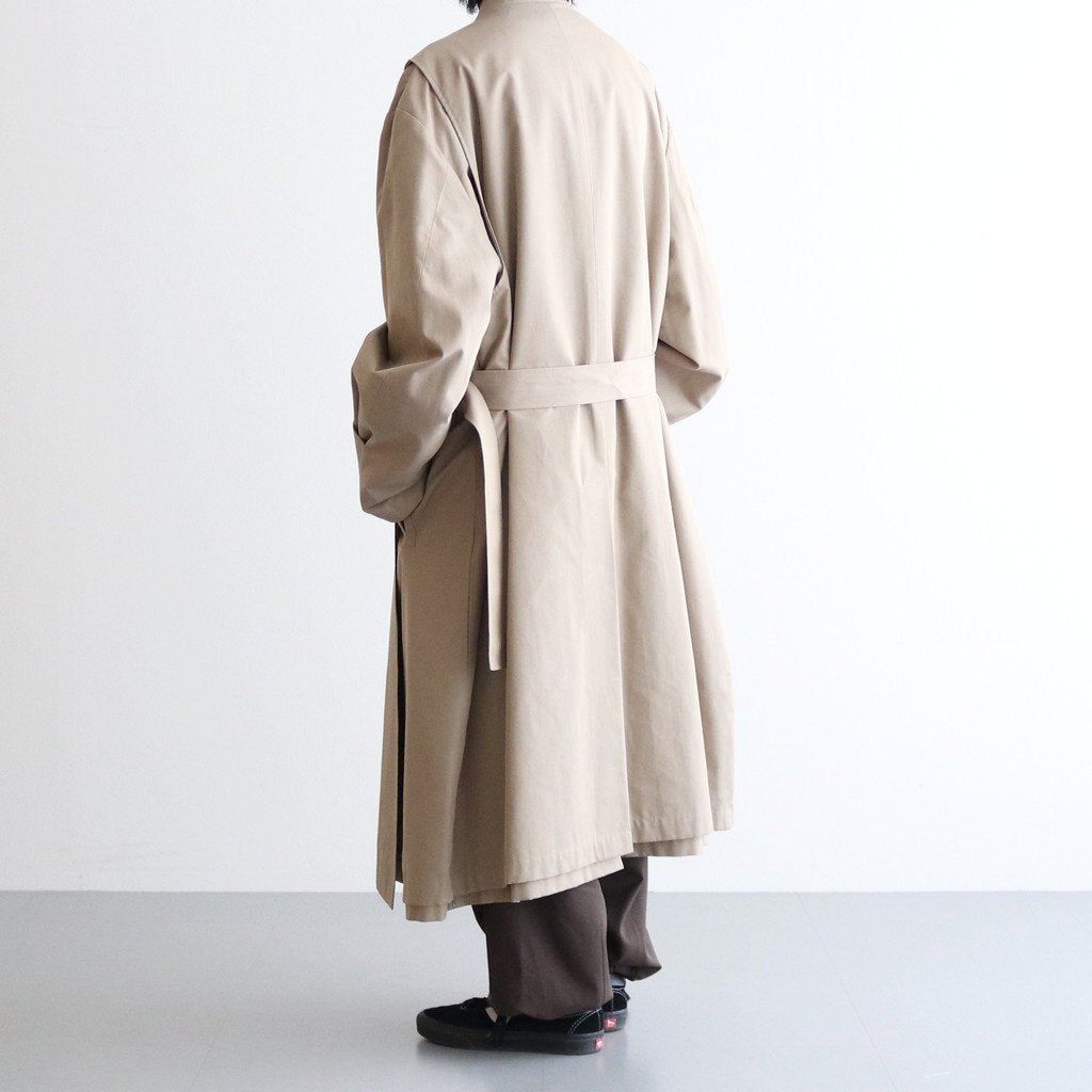 OVERSIZED LINEAR NO COLLAR COAT #BEIGE [ST.173-2] _ stein | stein