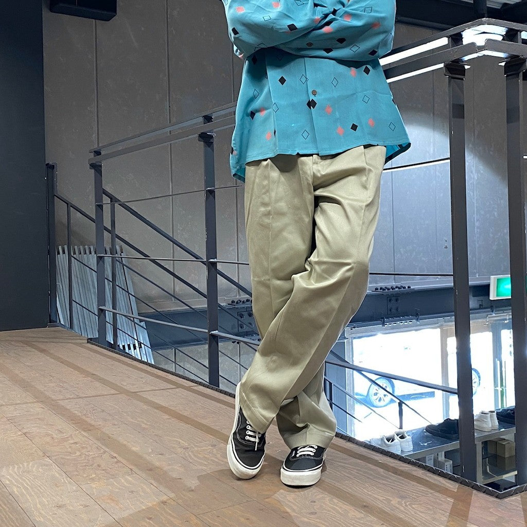 DOUBLE PLEATED CHINO TROUSERS #L-BEIGE [24FW-WMP-PT02]_WACKO MARIA