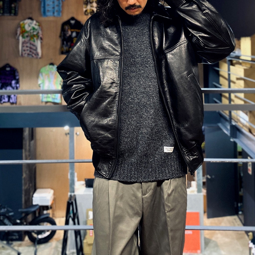 LEATHER JACKET #BLACK [23FW-WMO-BL01] – cocorozashi