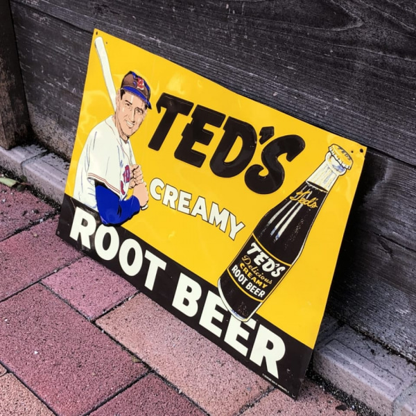 TED'S ROOT BEER（テッズ・ルートビア）ヴィンテージ・エンボスサイン