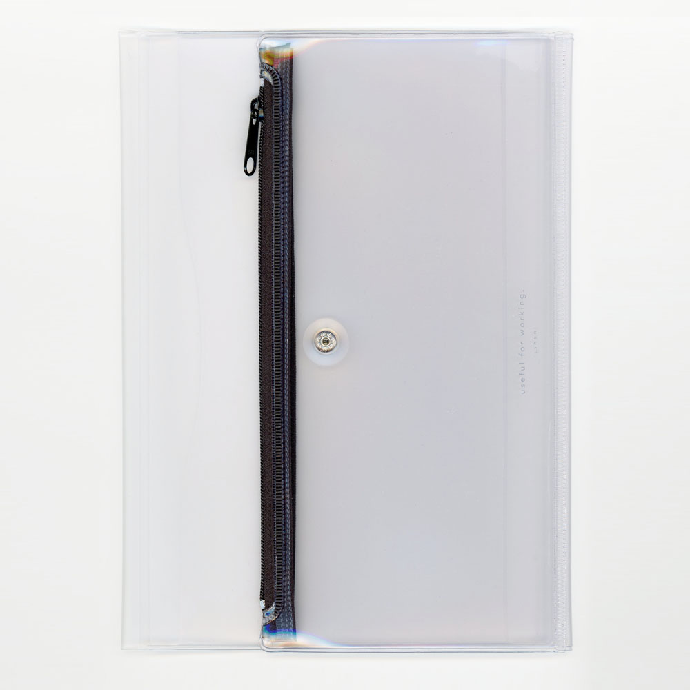 isshoni. ペンケース付ノートカバーPVC A5対応 クリア N1855 | 2026
