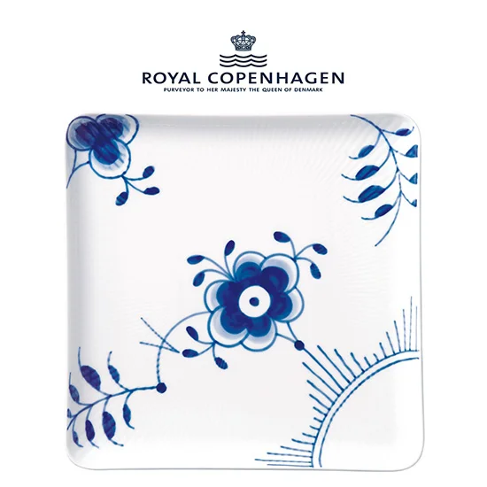 ロイヤル コペンハーゲン ブルーフルーテッド メガ スクエアプレート