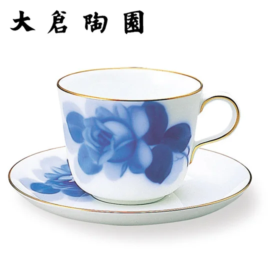 大倉陶園 ブルーローズモーニング碗皿 11000円 | 大進オンラインショップ