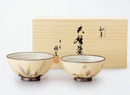 たち吉 和草（にこぐさ） 夫婦茶碗（桐） 2750円 | 大進オンラインショップ