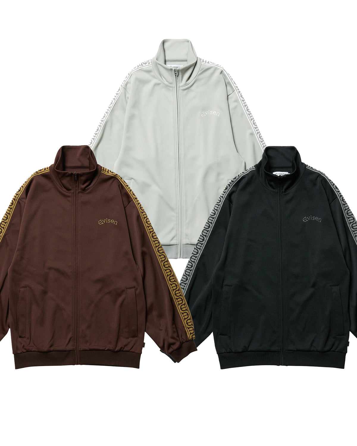 E LOGO TRACK JACKET - BLACK – Evisen Skateboards ゑ (エビセン
