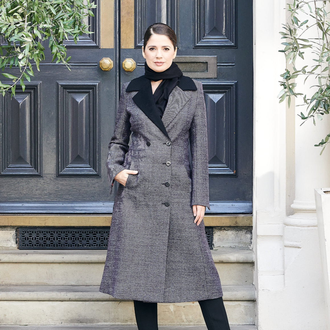 Ede & Ravenscroft | Paul Smith Double Breasted Wool Coat | Charcoal