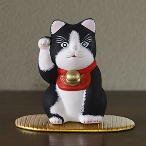 招き猫(はちわれ)小判付き: インテリア・ライフスタイル | スイーツ