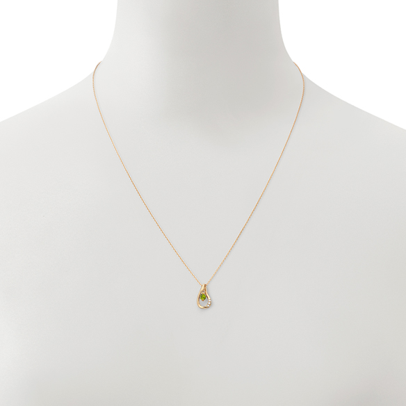 K18イエローゴールド 誕生石ペンダント 3way （8月の誕生石