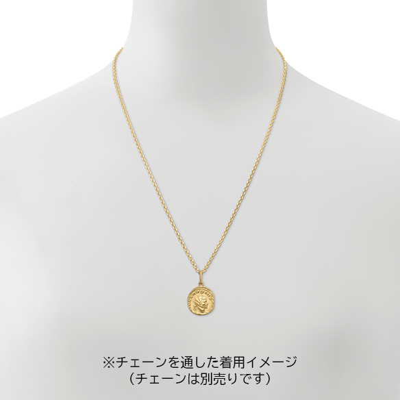 イタリア製〕K18イエローゴールド ペンダントトップ（リバーシブル