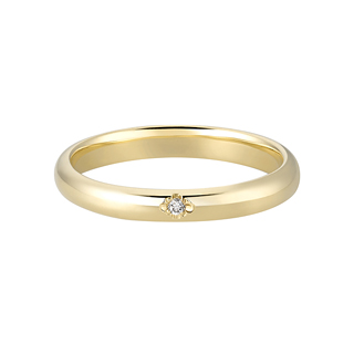 K18 カラーゴールドリング〕K18 リング ライトイエローゴールド (幅約