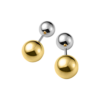 プラチナ/K18イエローゴールド ピアス 5×6mm | 高品質 金・プラチナ