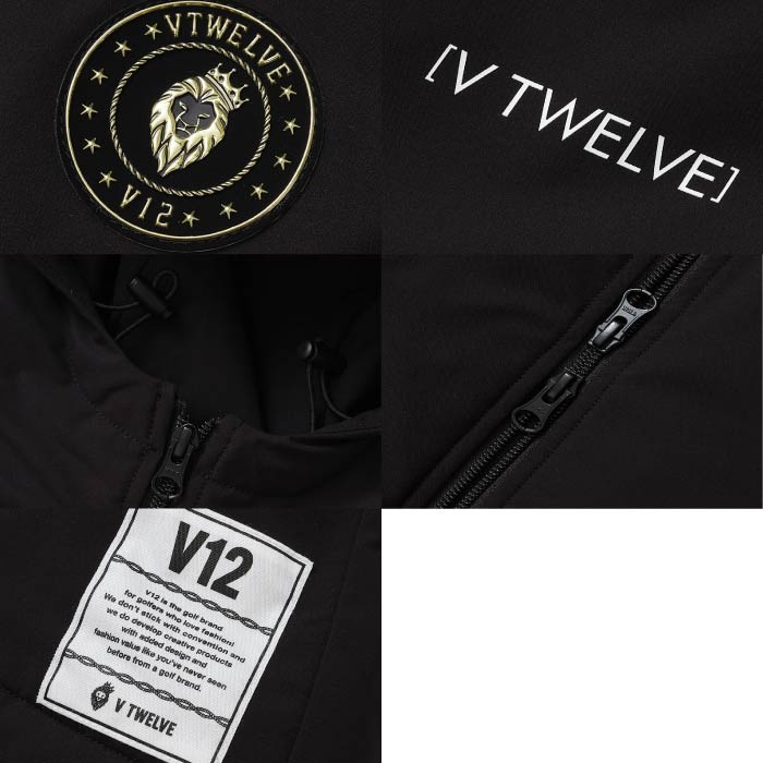 V12 ヴィトゥエルブ ゴルフウェア メンズ レディース HIDE HOOD VEST
