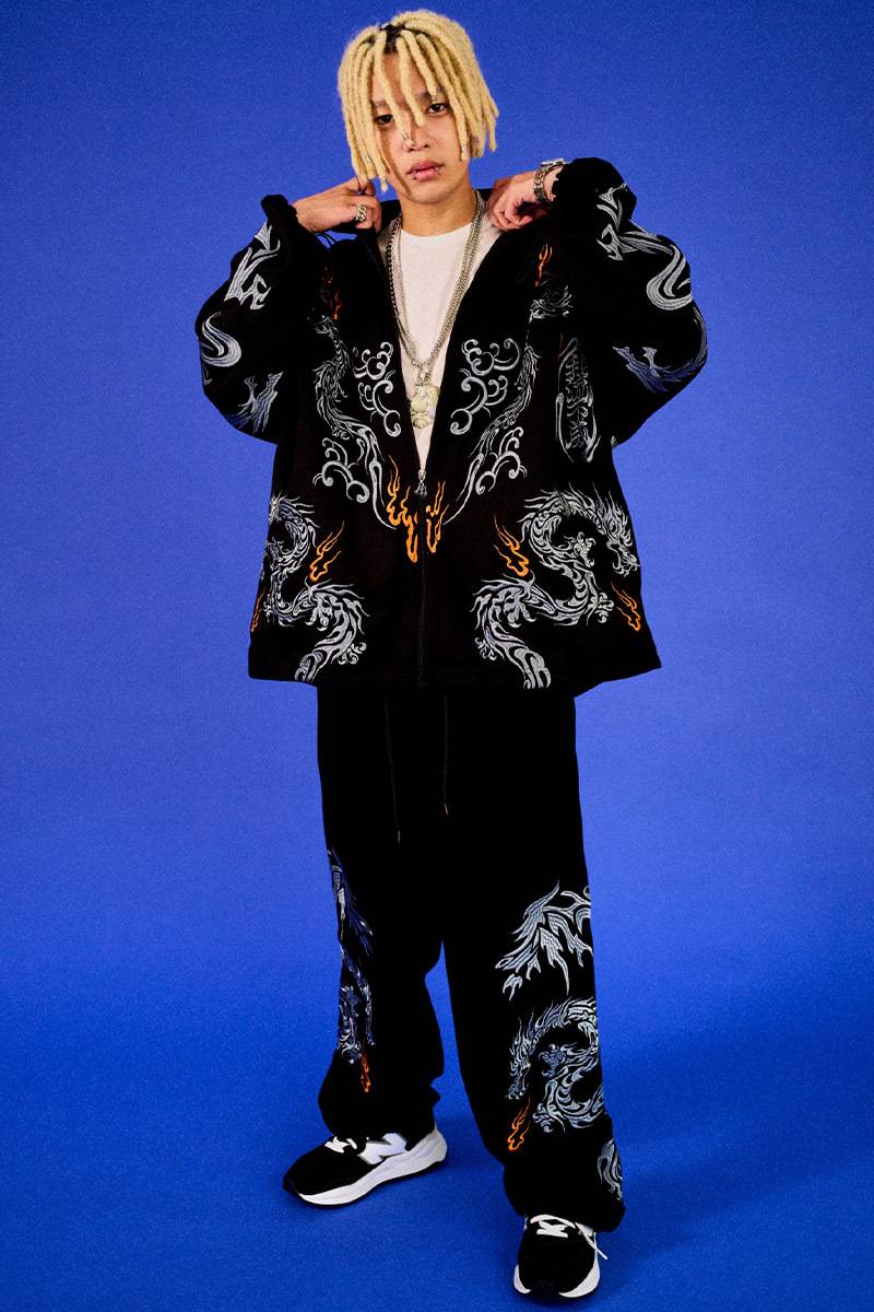 GALFY (ガルフィー) 三代目卍 SET UP-BLACK / ロックファッション