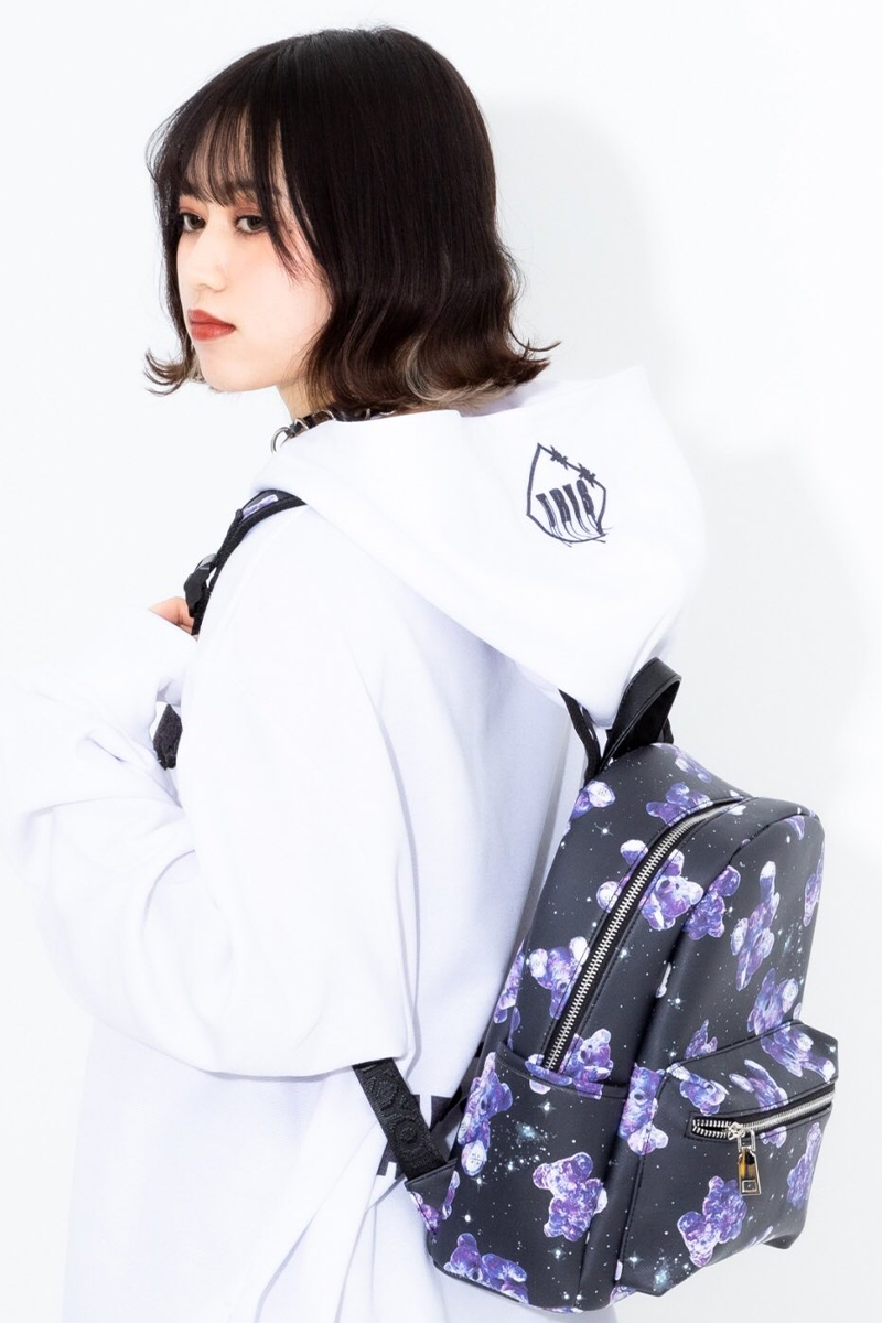 TRAVAS TOKYO クマ総柄PUレザースモールバックパック / ロック