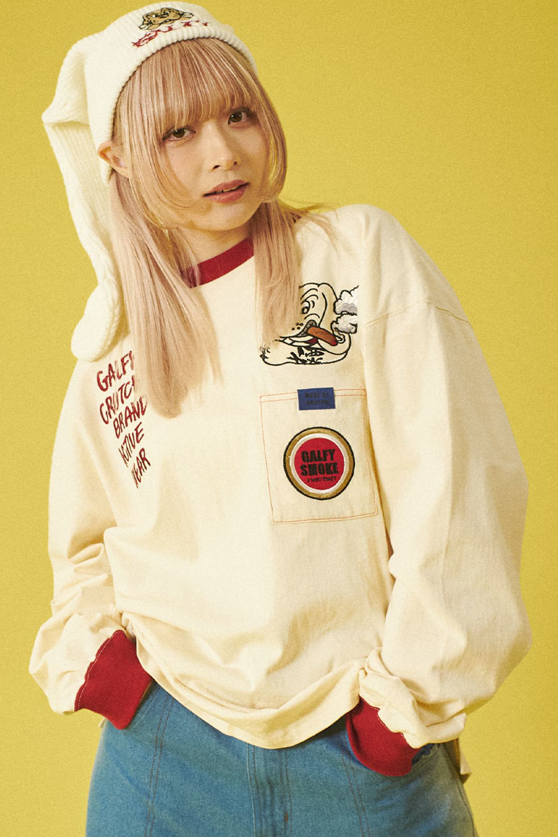 GALFY (ガルフィー) 犬耳ニット帽 OFF WHITE / ロックファッション