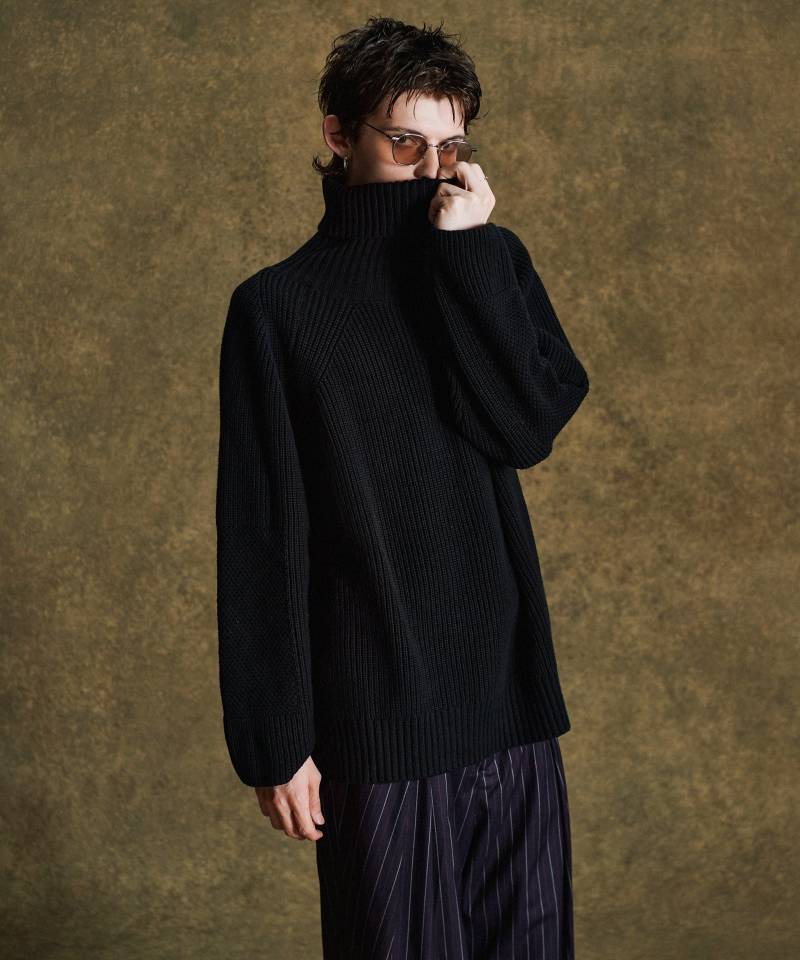 予約商品】glamb(グラム)Sulman Turtle Neck Knit / サルマン