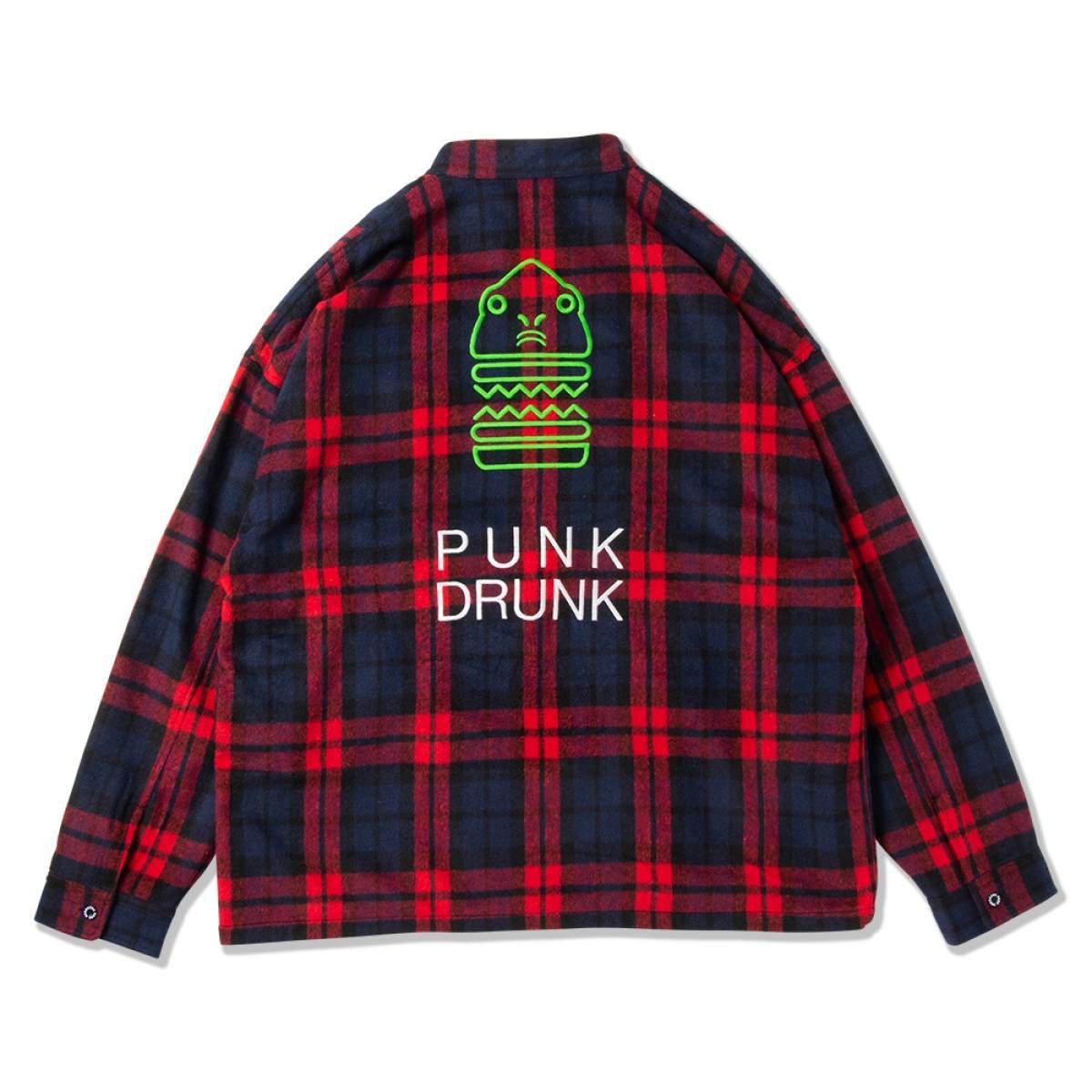 PUNK DRUNKERS (パンク・ドランカーズ) 鮫人チェックシェフJKT - RED