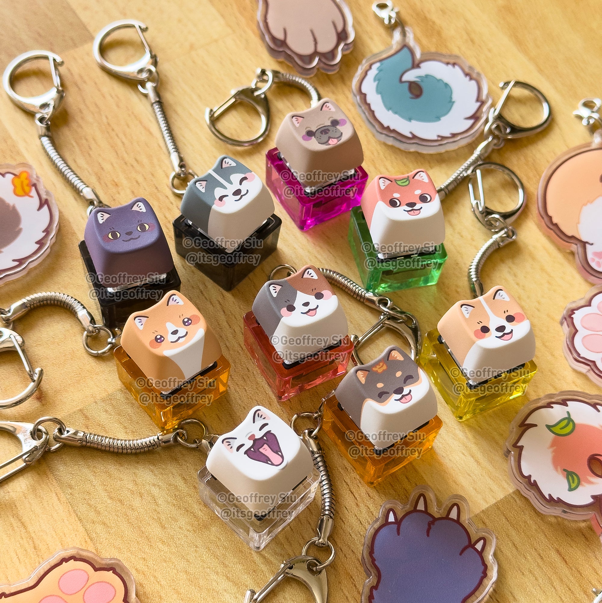 Series 3 Cats and Dogs Clicky Keychain Blind Bag – Geoffrey Siu