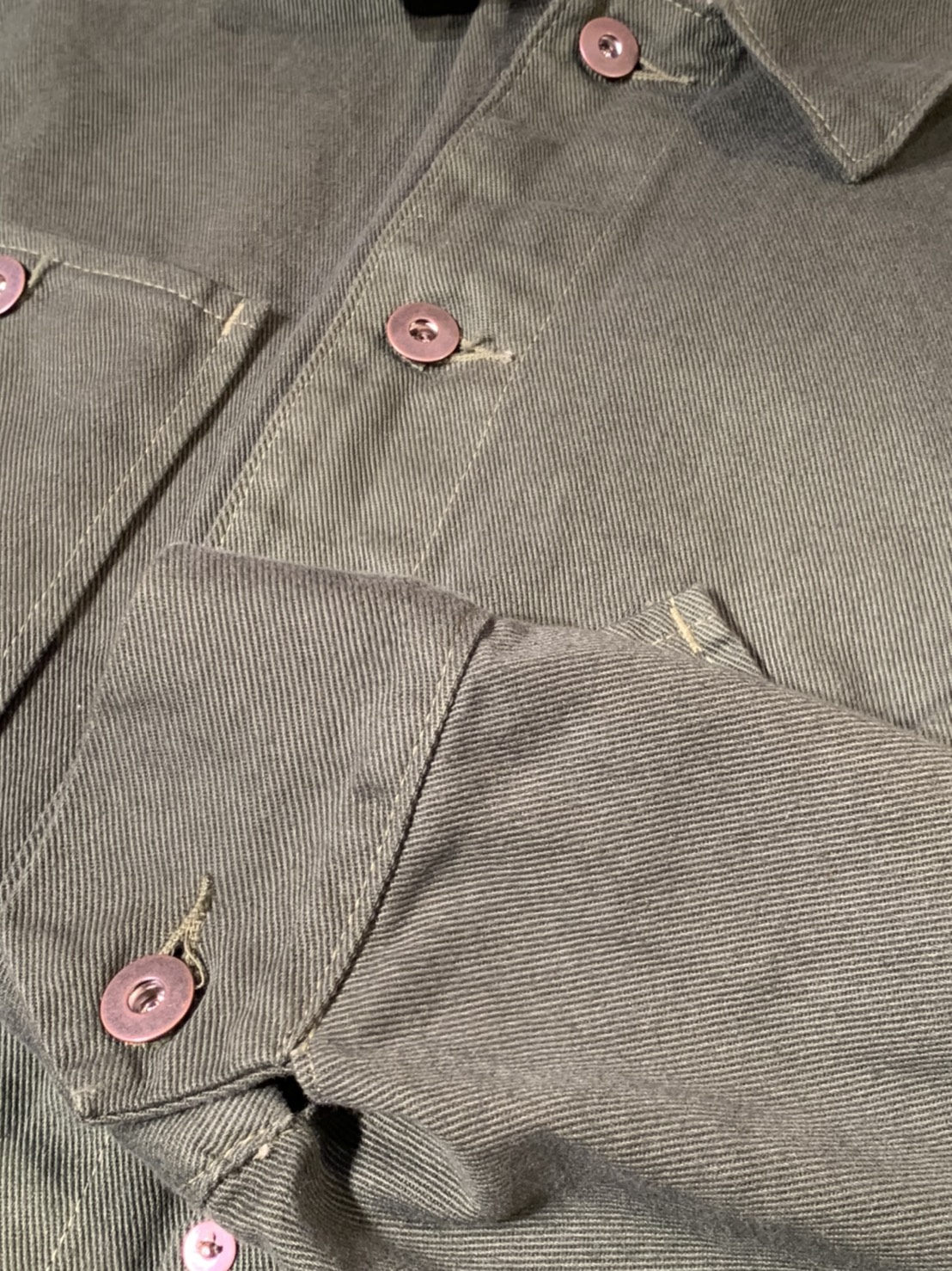 Hummingbirds'hill shop / TELLASON COVERALL JACKET GARMENT DYE-GREEN