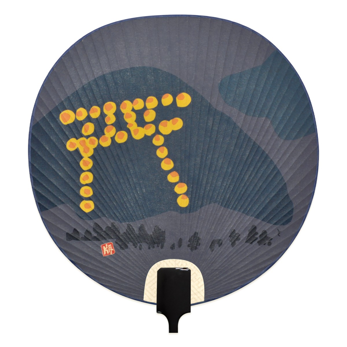 うちわ『KG08-0505Q 徳力版画 団扇 楕円型 祇園祭 あやかれや