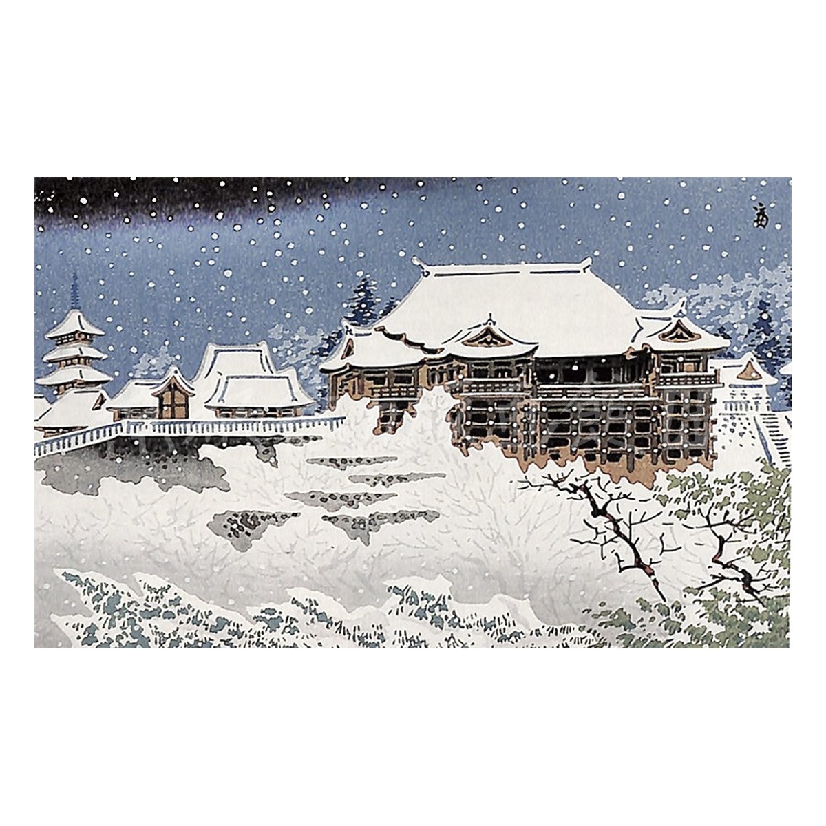 中判『1984-036 徳力富吉郎 木版画 中判 清水寺 雪』｜【公式