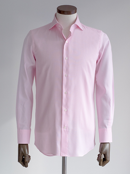 ドレスシャツ,スリムフィット,ピンク無地,オックス「ITAL STYLE SHIRT