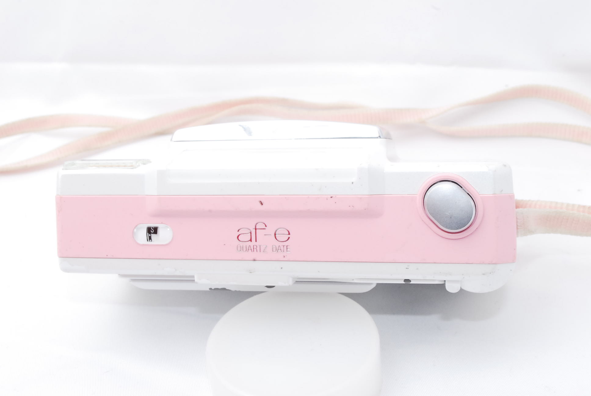 Minolta AF-E 35mm Courreges PINK Point & Shoot Film Camera #7546
