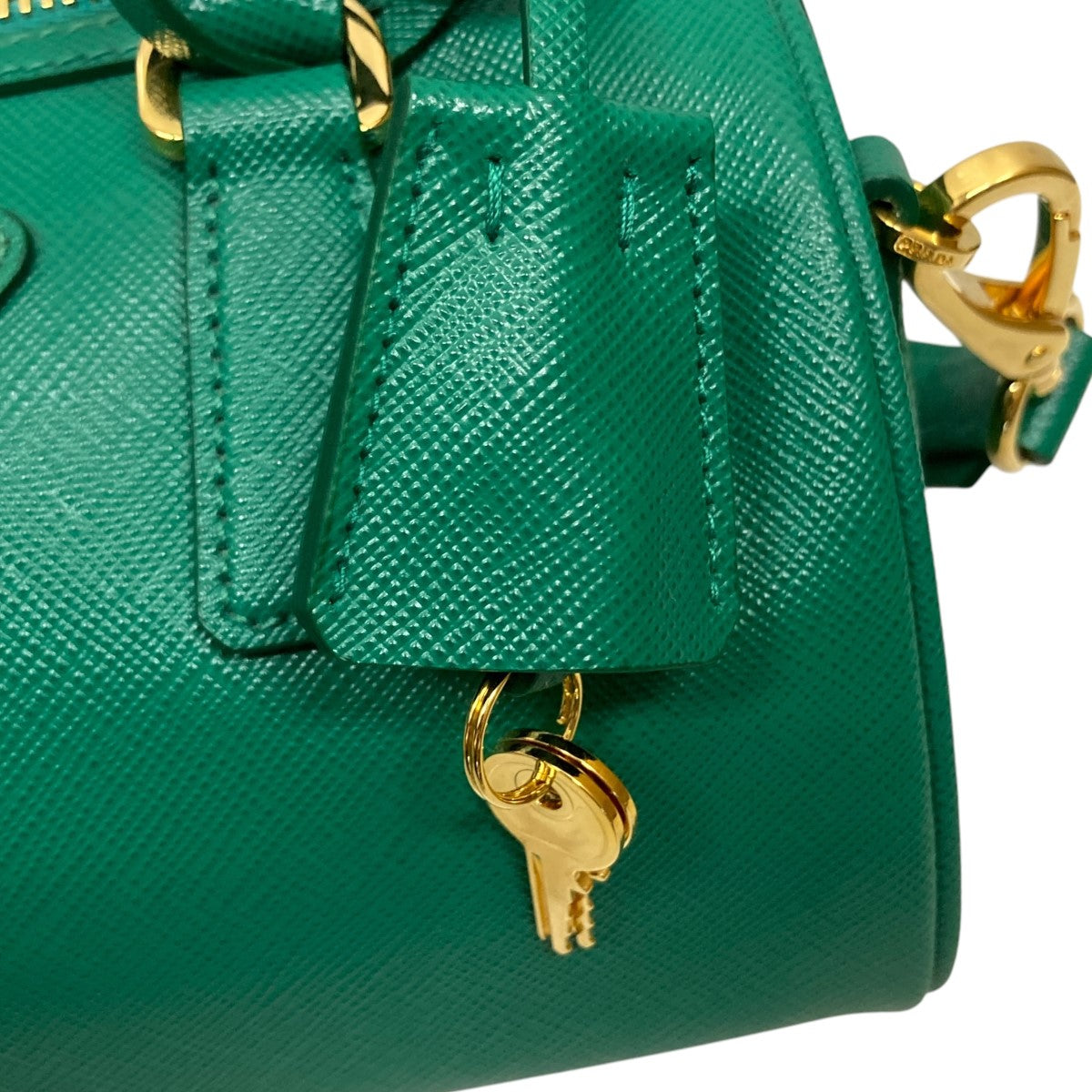 PRADA(プラダ) サフィアーノレザーショルダーバッグ グリーン｜【公式