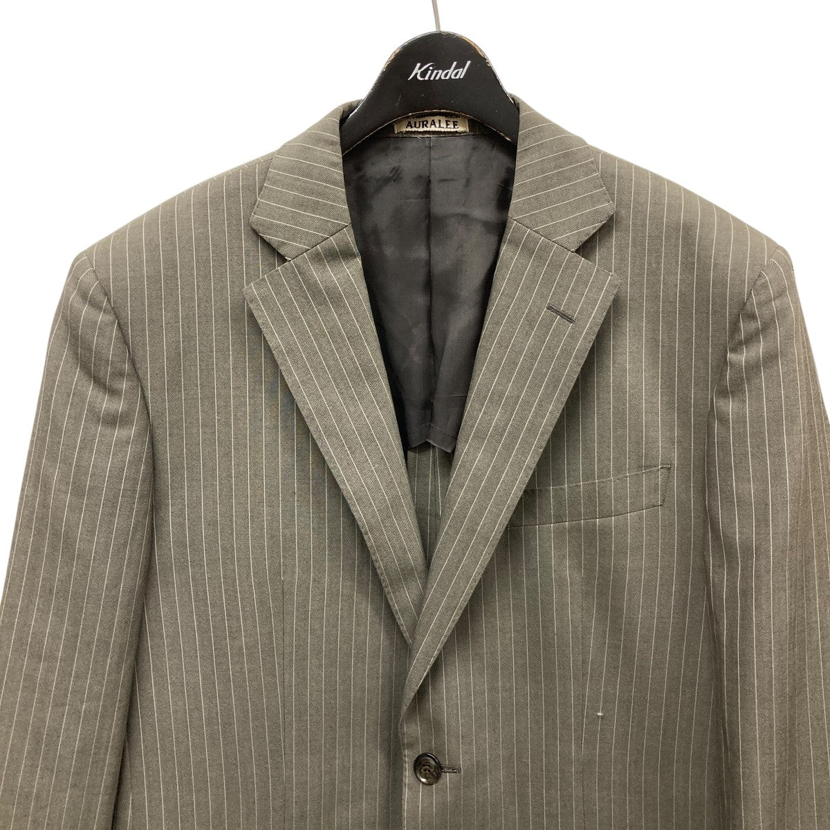 AURALEE(オーラリー) BLUEFACED WOOL DOBBY OVER JACKETストライプ