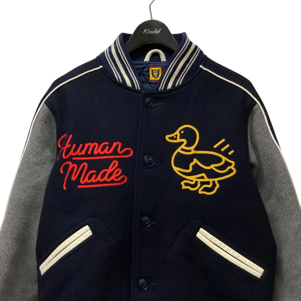 HUMAN MADE(ヒューマンメード) VARSITYロゴ刺しゅうスタジャン グレー