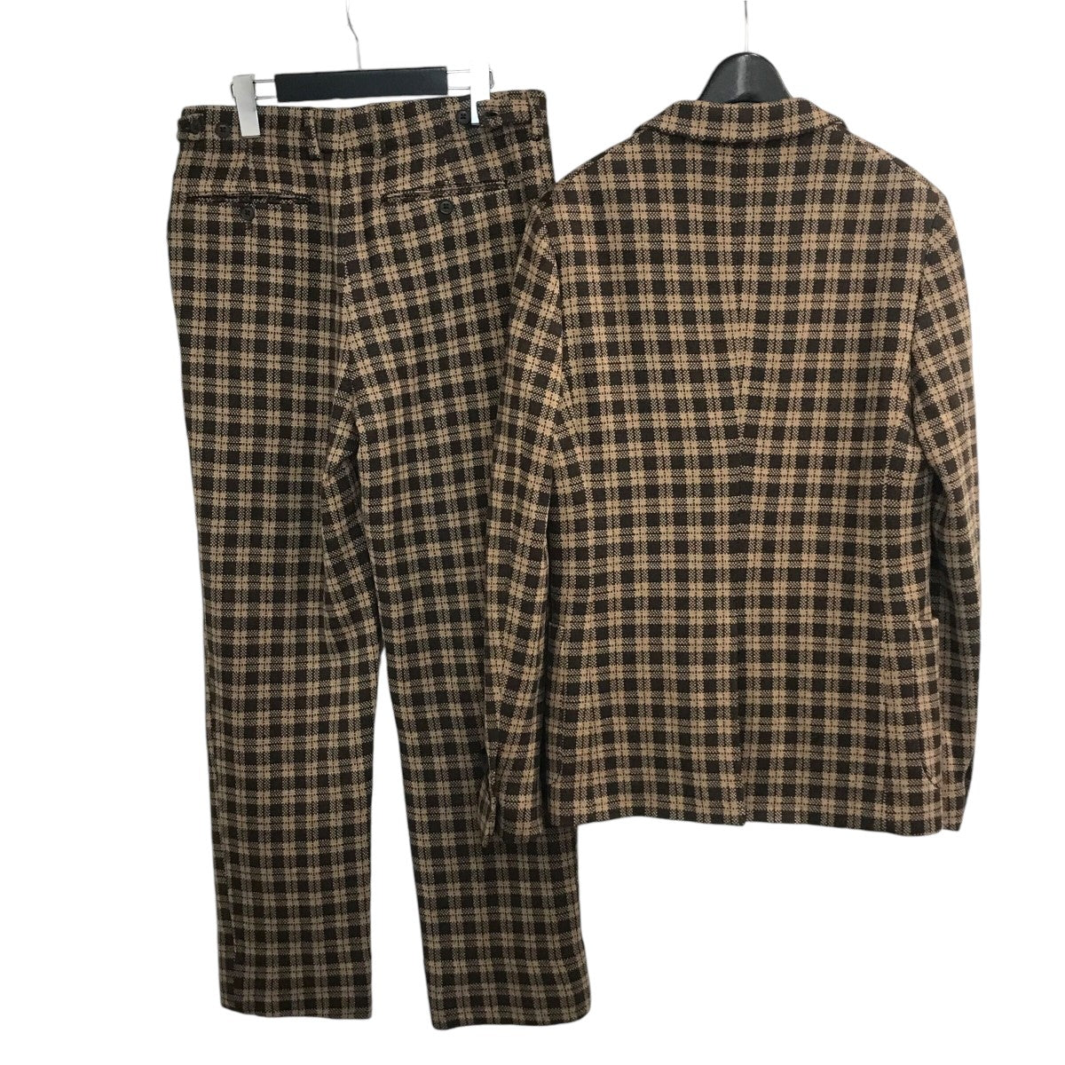 FENDI(フェンディ) チェック柄セットアップ ベージュ×ブラウン サイズ