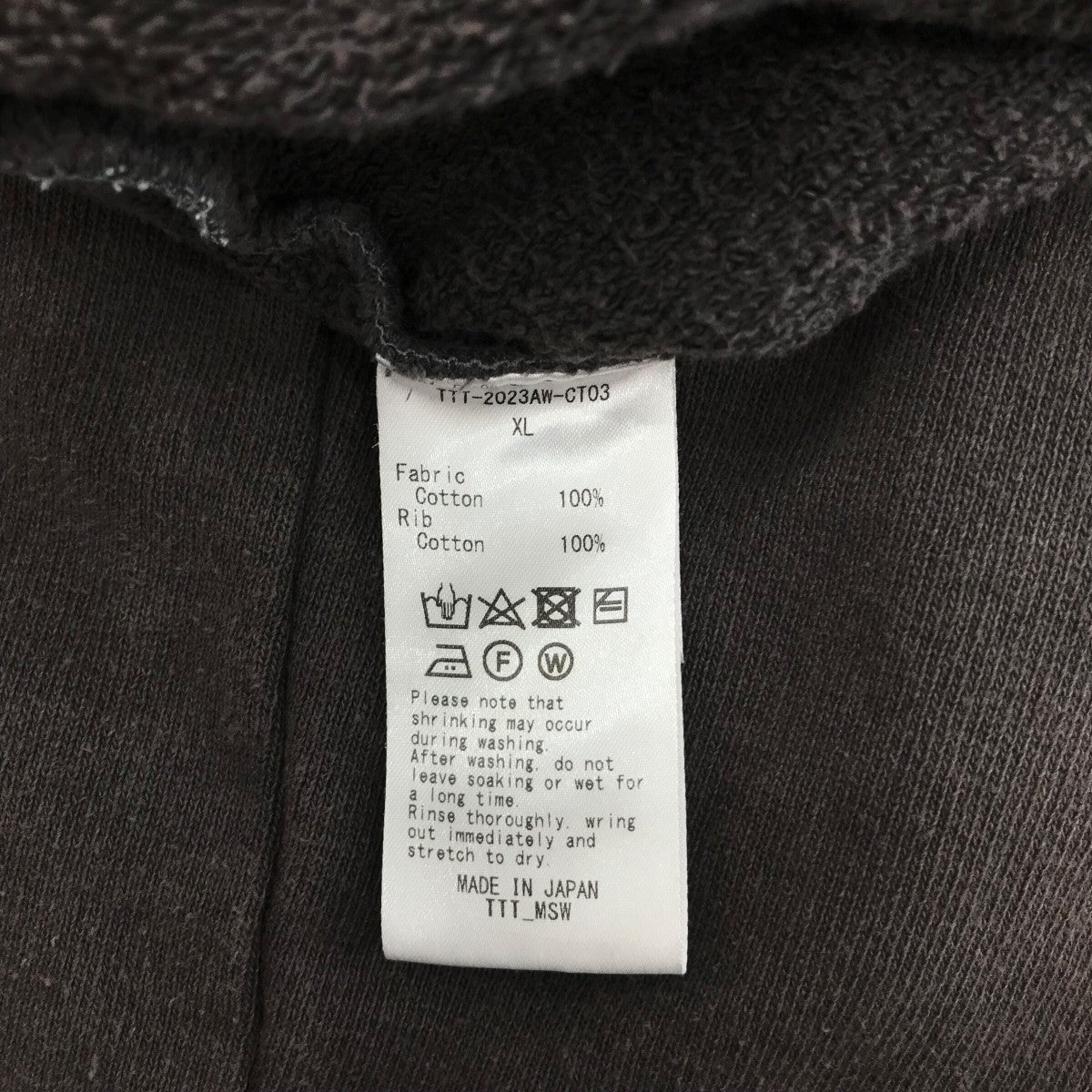 TTT MSW(ティーモダンストリートウエア) 23AW「Crew neck sweat