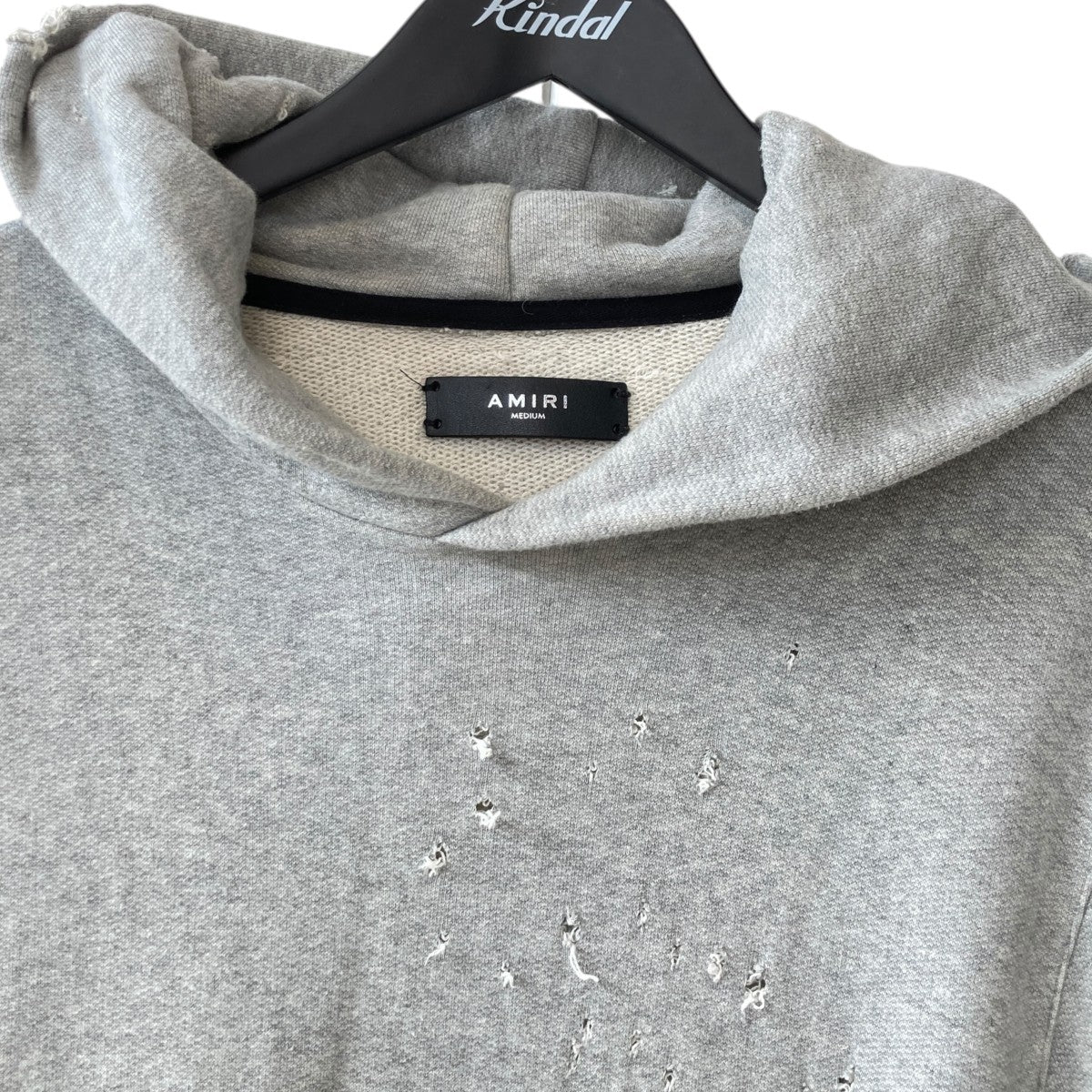 AMIRI(アミリ) ショットガン ダメージ加工 プルオーバーパーカー