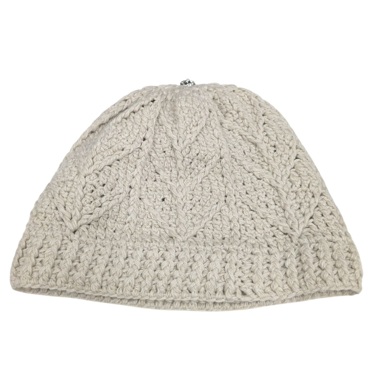 CHROME HEARTS(クロムハーツ) カシミヤ レザー1クロスパッチ ビーニー