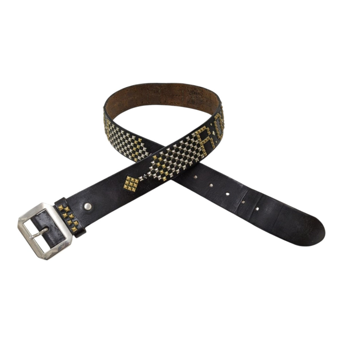 WOLF'S HEAD×HOOK×WTAPS スタッズレザーベルト ブラック｜【公式