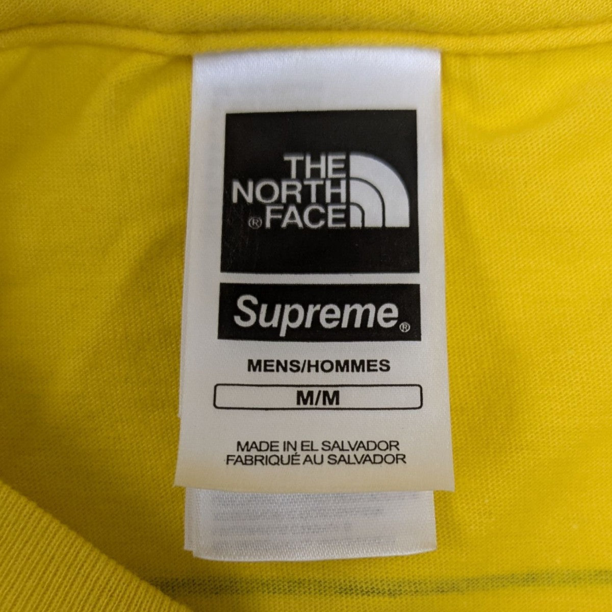 THE NORTH FACE×Supreme STEEP TECH TEEプリントTシャツ イエロー