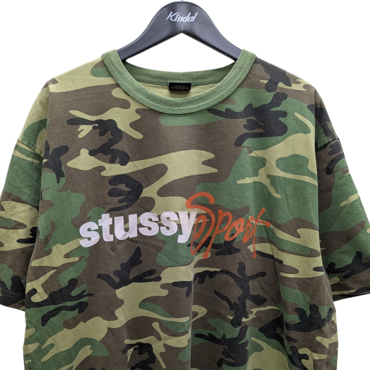 stussy(ステューシー) 24SScript Tee CamoカモフラTシャツ グリーン