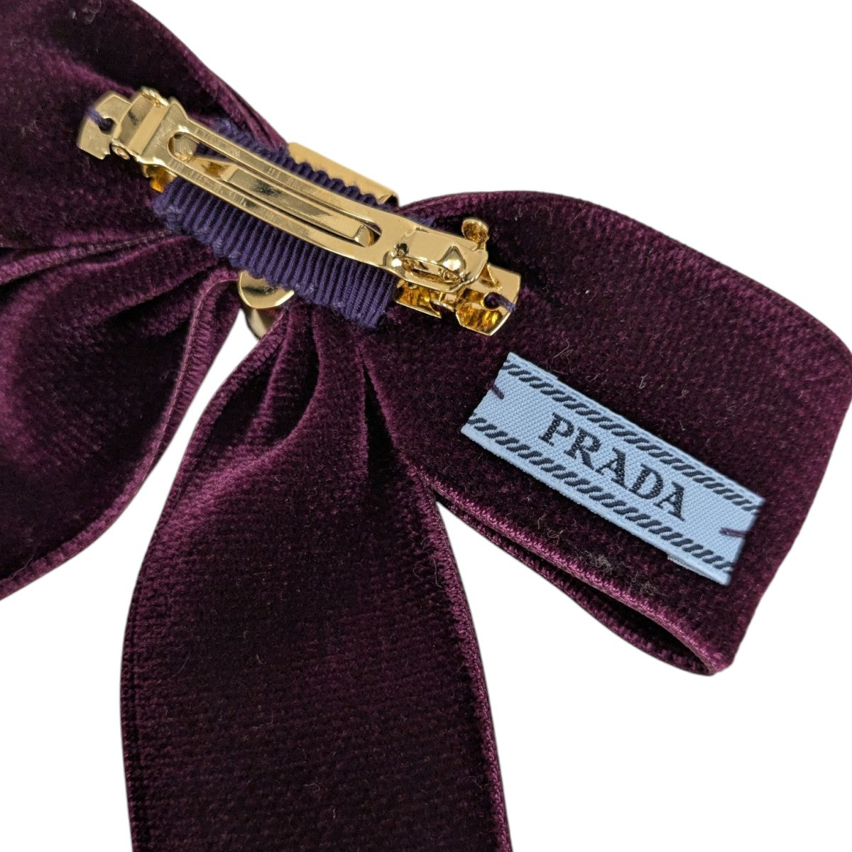 PRADA(プラダ) ベルベット ヘアクリップ 1IF154 パープル｜【公式