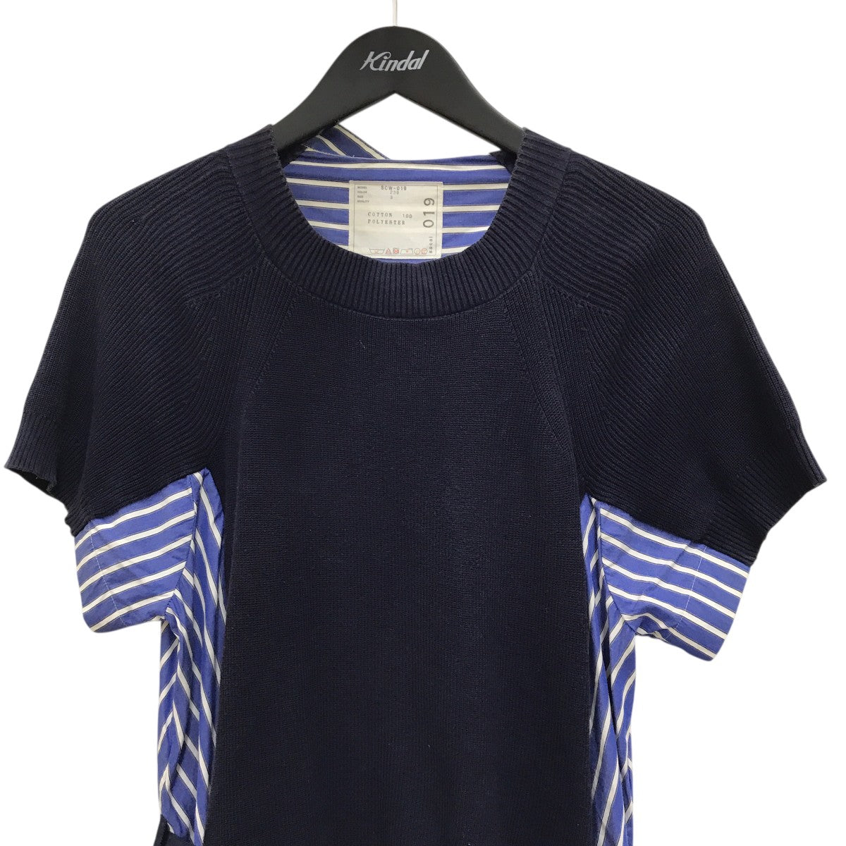 sacai(サカイ) ニットドッキングシャツワンピースSCW-019 SCW-019