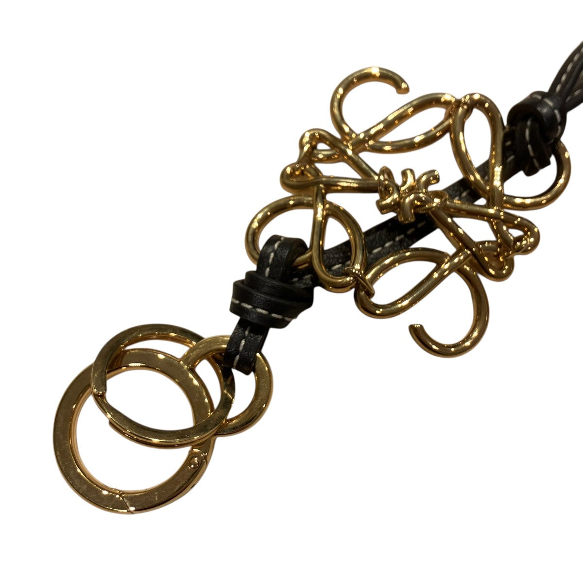 LOEWE(ロエベ) アナグラムチャーム ブラック×ゴールド サイズ 記載なし