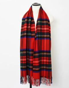 ジョンストンズ / JOHNSTONS / タータンチェック柄 カシミヤ 大判