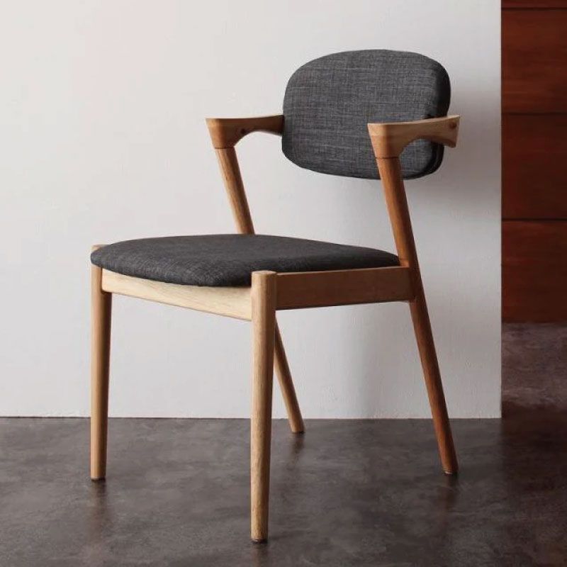 北欧ダイニングチェア グレーチェア 同色2脚セット 天然木 無垢材