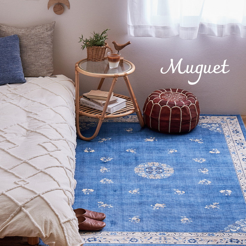 シノワズリデザインのプリントラグ ミュゲ – precocirico