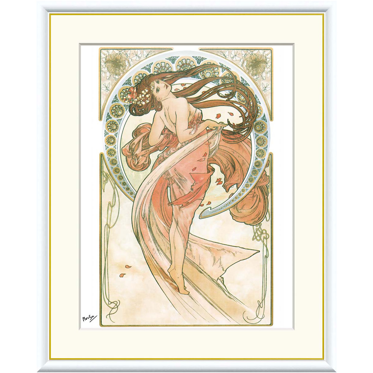 楽天市場】ミュシャ 「月桂樹」 F8号（額外寸61x49.5cm） 高精彩工芸画