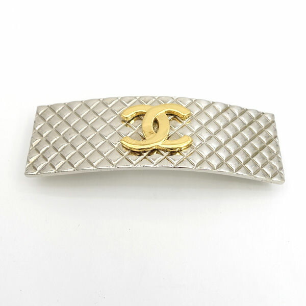 シャネル シルバーバレッタ S金具 98P S21352 CHANEL シャネル ロゴ