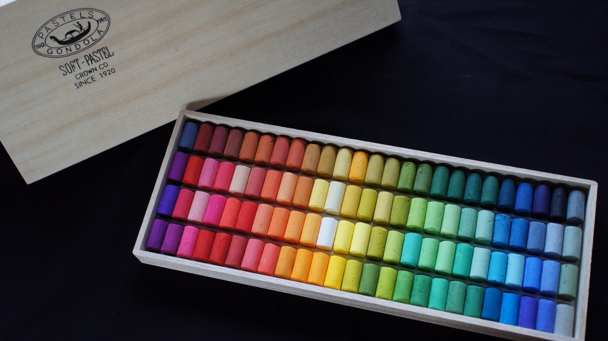 楽天市場】日本製 ゴンドラパステル 100色セット 木箱入 ソフト
