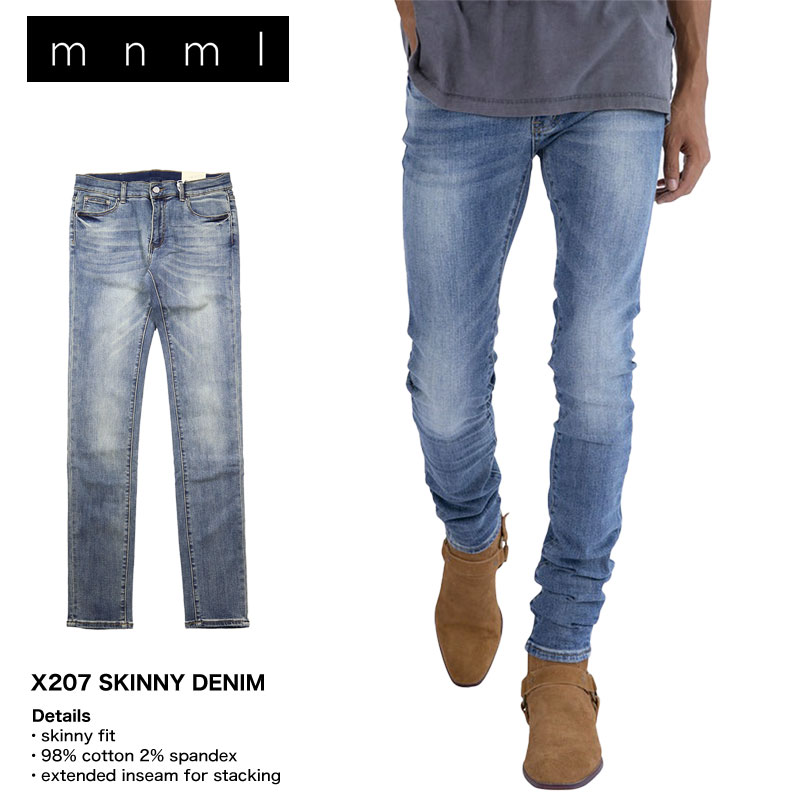 楽天市場】mnml ミニマル M12 STRETCH DENIM BLUE メンズ レディース