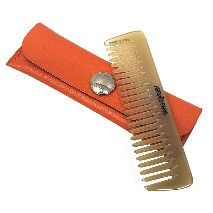 楽天市場】HERMES エルメス コーム 櫛 くし ケース付き バッファロー